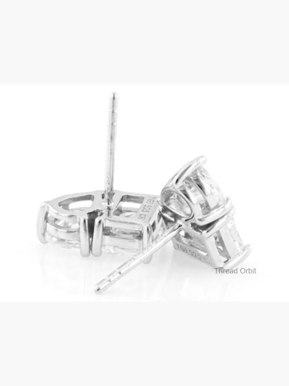 White Cubic Zirconia Rhodium Over Sterling Silver Stud Earrings 5.58ctw_5